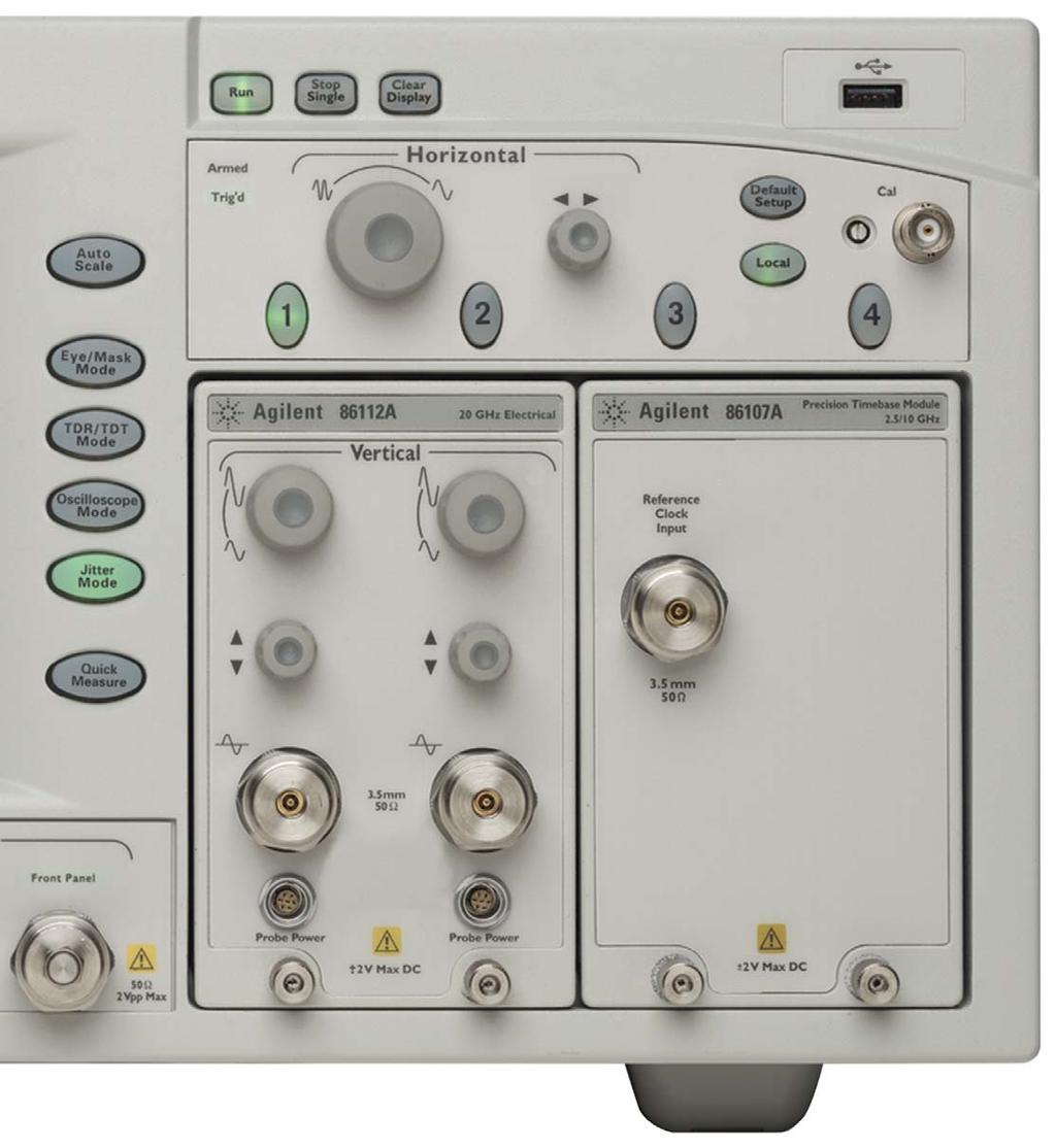 4 instruments in 1 A digital communications analyzer, a full featured widebandwidth oscilloscope, a time domain reflectometer and now a fast and accurate jitter analyzer.