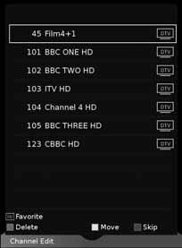 TV Menu Operation CHANNEL MENU This menu is part of the Settings menu, To access the Settings menu, press the [MENU] button on the remote control, scroll right and select Settings by pressing [OK].