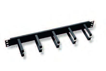tie-down bar Tie-down bar is adjustable for horizontal or vertical cable strain relief Color: black (RAL 9005) Back Cable Manager 6 (150 mm) depth 0-1933352-1 Back Cable