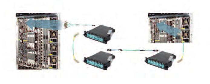 This allows direct connections of the fan-out cables to equipment as shown on the picture.