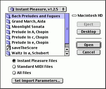 . Instant Pleasure supported both standard MIDI files and files in its own proprietary format.
