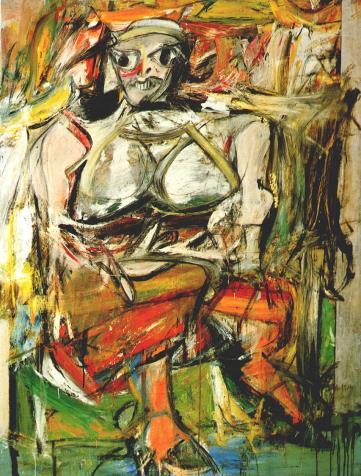 Di antara karya awal de Kooning ialah potret isterinya Potrait of Elaine (1940-41). Bergerak dari catan yang berbentuk realist, de Kooning menghasilkan karya berbentuk separa abstrak Woman (1944).
