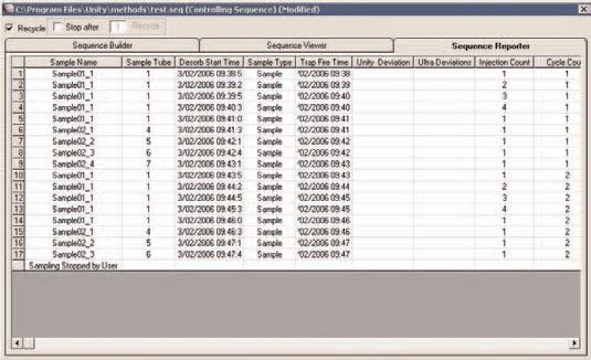 At the end of every sequence a Sequence Report (run log) is created. This report file can be exported and viewed using standard Excel spreadsheet software.