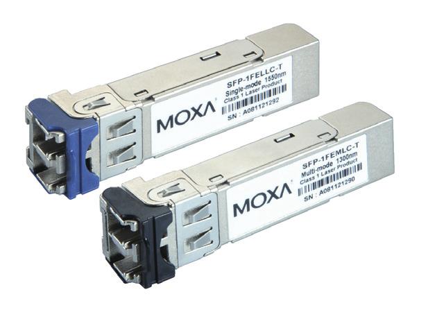 Connectors: Duplex LC Connector Optical Fiber Fast Ethernet SFP-M SFP-S SFP-L Wavelength 1300 nm 13 nm 1550 nm Max. TX -18 dbm 0 dbm 0 dbm Min.