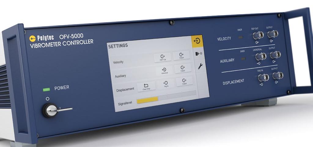 OFV-5000 Vibrometer Controller The OFV-5000 Controller is the core of Polytec s latest state-of-the-art laser vibrometer systems.