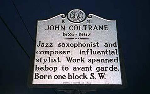 Jazz great John Coltrane was