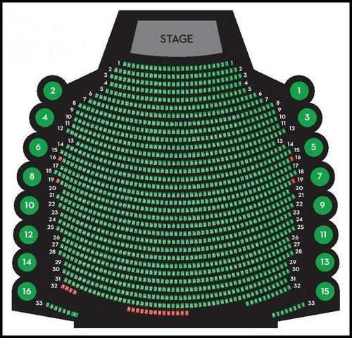 SEATING Orchestra: 1523 - (including seats on