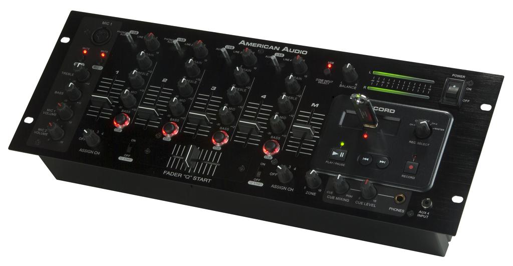 "Q" START MIXER & USB PLAYER & RECORDER "EASY, FAST, & RELIABLE" User Guide and