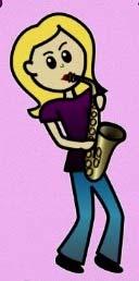 Saxophone The saxophone is held vertically or up and down It s usually made of brass