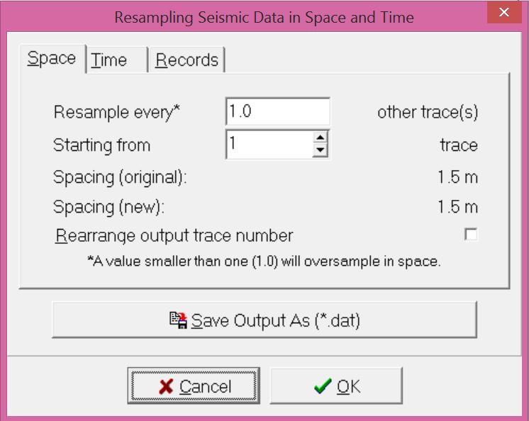 Displays information about the input data file (e.g., sampling interval, recording time, etc.).