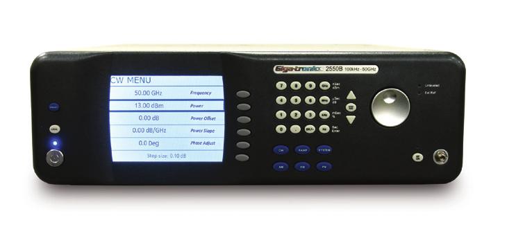 8003 Technical Specifications Swept Signal Generator Control The Model 8003 Precision Scalar Network Analyzer can control the Giga-tronics 2500B series Microwave Signal Generators covering 10 MHz to