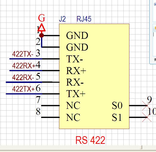 8.2 RS422 Control Protocol Definition 1, 2 pin: Ground; 3, 4, 5, 6 pin: Data transceiver; 7, 8 pin: Defined.