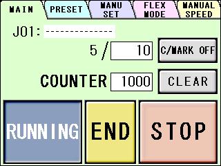 (14) Automatic operation 1 Set the number of sheets for operation. The machine will automatically stop on reaching the set number. Enter 0 for continuous operations.