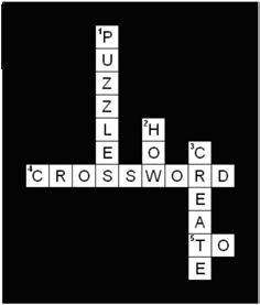 On a second grid, copy the crossword puzzle pattern, numbers, and shading from the first grid. Do not copy the letters. Figure B-5 Create a Crossword Puzzle Step 7 Note.