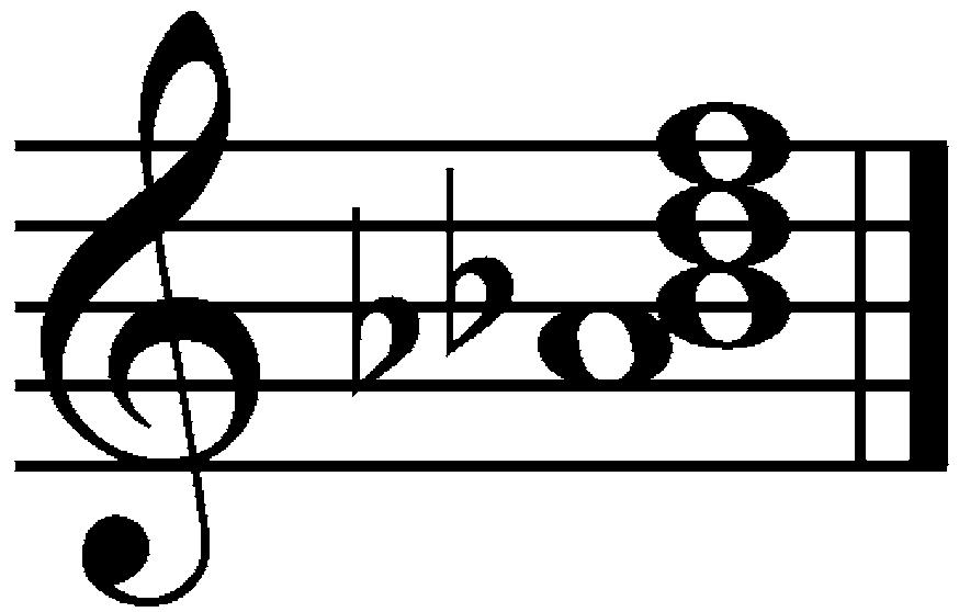 Figure 8 B Flat Dominant Seventh Chord 3 rd Inversion 3 rd inversion. The inversion of a chord where the 7 th of the chord is the bottom note of the chord.