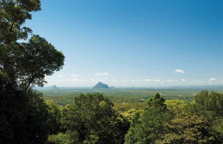 ACTUAL VIEW ENJOY HINTERLAND LIFESTYLE Set in the beautiful Sunshine Coast Hinterland, this beautiful home less than 4 kms to Maleny has breathtaking views of the Glass House Mountains and Botanic