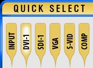 If a selection is not made the QUICK SELECT menu closes after 10 seconds. The QUICK SELECT menu closes 30 seconds after the last selection is made.