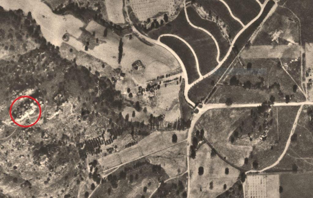 A 1928 UCSB aerial photograph confirms the previous identification of the Lassen and Baden intersection.