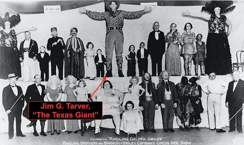 The Giant was played by Jim G. Tarver, a real-life giant who stood anywhere from 7- foot-3 to 8-foot-6, depending on which hype you choose to believe.
