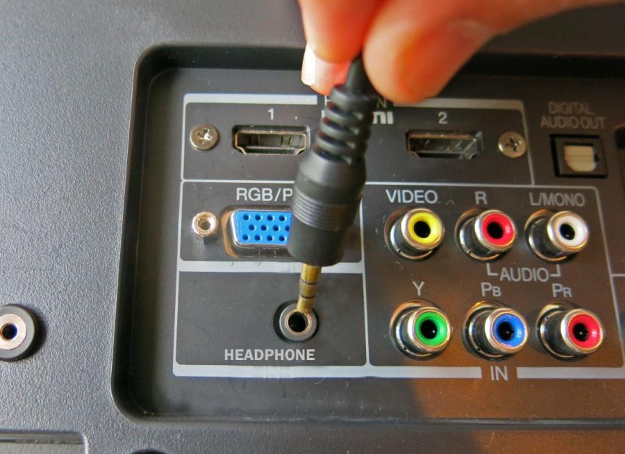 TV model must have either a headphone jack or line level audio output