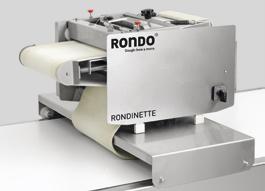 Cutting tables 7 How does your production become more efficient? With a well-balanced team. The RONDO dough sheeters and cutting table complement one another perfectly.