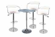 table with 3 Euro gas lift High Bar Stool Chair - Black Item