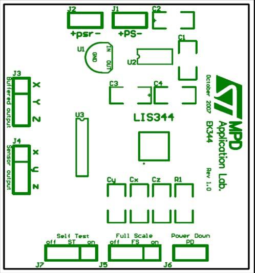 Demonstration kit description UM054 Demonstration kit description The block diagram of the demonstration kit and the layout of the board are shown respectively in Figure and Figure, while the full