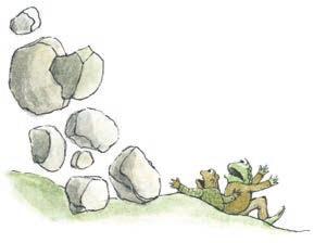 Frog and Toad jumped away.