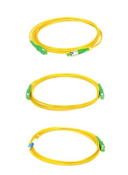 OPTICAL PATCH CORDS / PIGTAILS PATCH CORDS Variety of connectors available Simplex or duplex SM or MM Various cable lenghts Fan-out option ITU-G6520 or G657A optional POLISHING PC APC PC Mode SM SM