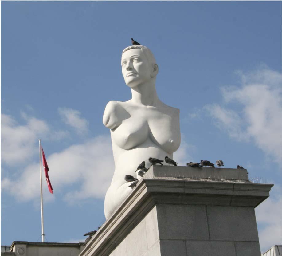 Marc Quinn, Alison Lapper Pregnant, photograph by Michelle Williams, 2007 Quinn s sculpture, positioned alongside equestrian statues of the British Empire s heroes such as Lord Nelson, in the crowded