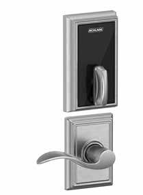 trim with Accet lever 2-year battery life Full suitig with Schlage mechaical locks Sigle motio egress ADA compliat desig Uses ENGAGE Techology See page MF-43 for iformatio o the MT20W Credetial