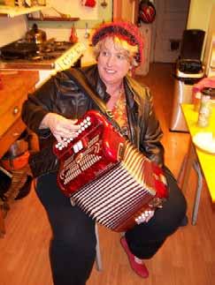 2 Sabra Daly Although piano accordion lessons were inflicted upon this poor innocent at an early age, she gave up the instrument as soon as she hit junior high school and discovered that accordions