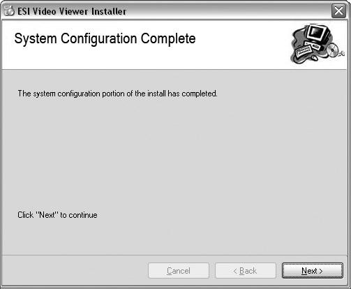 Finally, the Setup Wizard will indicate that it has completed configuring the system. Click Next to continue.