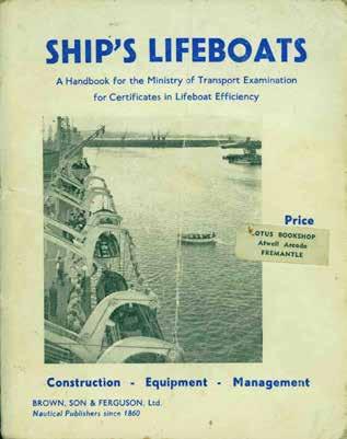 48 Lifeboats: SHIP S LIFEBOATS. A Handbook for the Ministry of transport Examination for Certificates in Lifeboat Efficiency. Small cr.