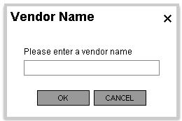 Getting Started 3. Enter the name of the Vendor in the dialog box (six characters max.). Figure 3.88 Adding Vendor Name 4. Modify the EMMG and ECMG settings as required.