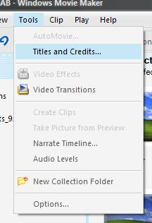 Activity 7 Step 5 Adding Titles and Credits You can put titles and credits on any clip at any given time. 1.
