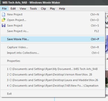 1. Go to File and Save Movie File. Activity 7 Step 7 Exporting your Video 2. Highlight My Computer and click Next. 3.