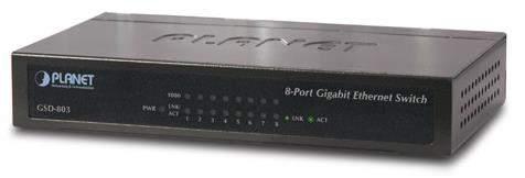 GSW-1601: 16 Ports 10/100M Gigabit Ethernet Switch  GSD-803: 8 Ports