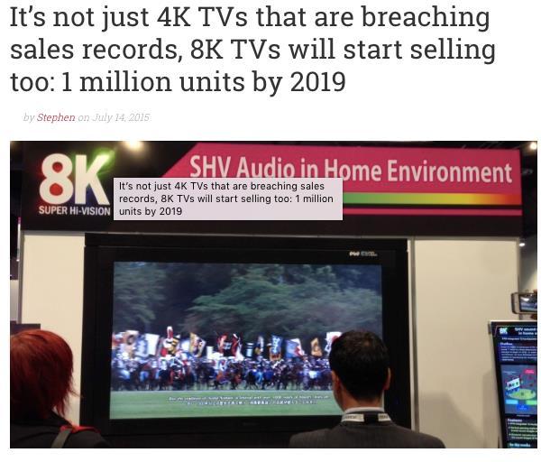 Consumers are buying 4K TVs today From a