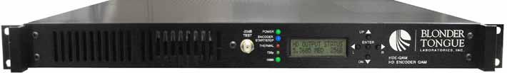 E R It delivers one HD MPEG-2 encoded output in QAM format in the 54-864 MHz range, suitable for the distribution over