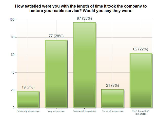 Chart 9: Web Survey - Satisfaction with service