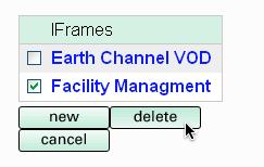 FIGURE 10.9: This is an example of setting up an IFrame that points at an EarthChannel VOD server. FIGURE 10.10: This is an example of an IFrame that points at an EarthChannel VOD server.