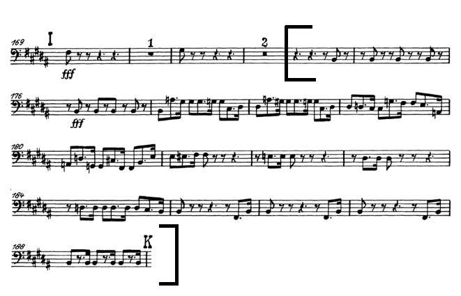 TCHAIKOVSKY Symphony No. 4 Trombone basso Mvt 1.