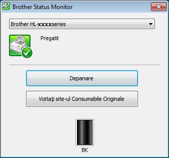 Driver şi programe software Status Monitor Utilitarul Status Monitor este un instrument de software configurabil pentru monitorizarea stării unuia sau mai multor dispozitive şi vă permite să obţineţi