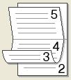 întreaga broşură în seturi de broşuri individuale mai mici, să îndoiţi seturile de broşuri individuale mai mici la mijloc, fără a fi nevoie să schimbaţi ordinea numerelor de pagină.
