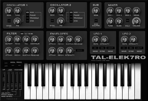 Figure 3: Shapes from the revised maluma/takete experiment [5]. Figure 1: The TAL Elek7ro virtual synthesizer 2.