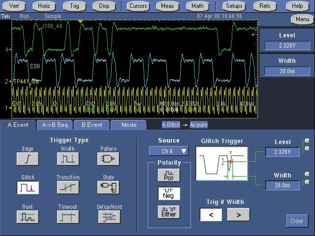TDS7000 Series Digital Phosphor Oscilloscopes incorporate 3rd generation DPX technology to enable maximum waveform capture rates of more than 400,000 waveforms per second.
