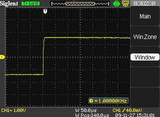 4. Press the Window button. Now the window waveform has been expanded to cover the whole screen.(see picture 2-28) Picture 2.