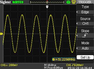Set up Normal Single Use this mode when you want to see only valid triggered waveforms; when you use this mode, the oscilloscope does not display a waveform until after the first trigger.