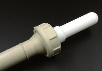 KAS-80-26-A-PTFE-Tri-100 C Plastic tube fitting systems PP tube da 32 SDR 11, L = 2000 mm with already welded screw connection on one side